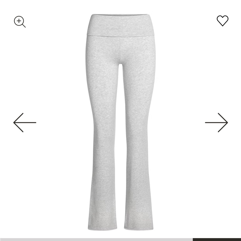 SKIMS Cotton Jersey Heather Grey Fold Over Pant